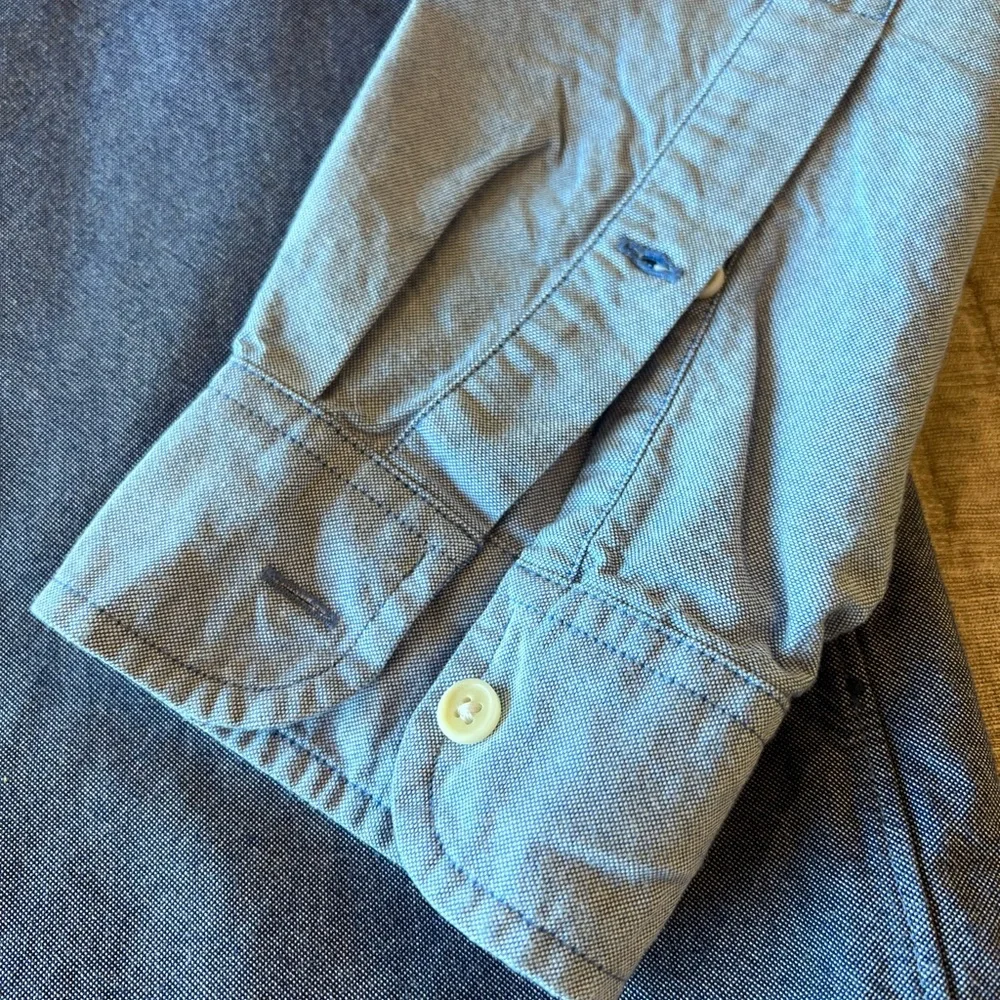 J. Crew Men’s Cotton Slim Fit Blue Colorblock Button Down Shirt | Size Medium